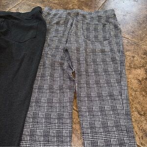 Grey and Plaid Pants Set 2 pair sz XL